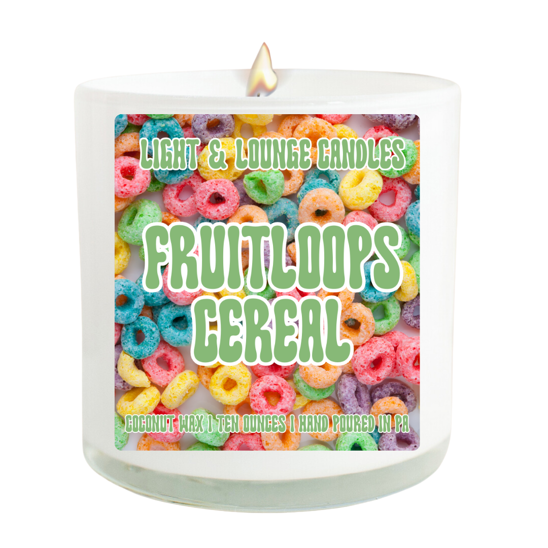 Fruit Loops Cereal Candle